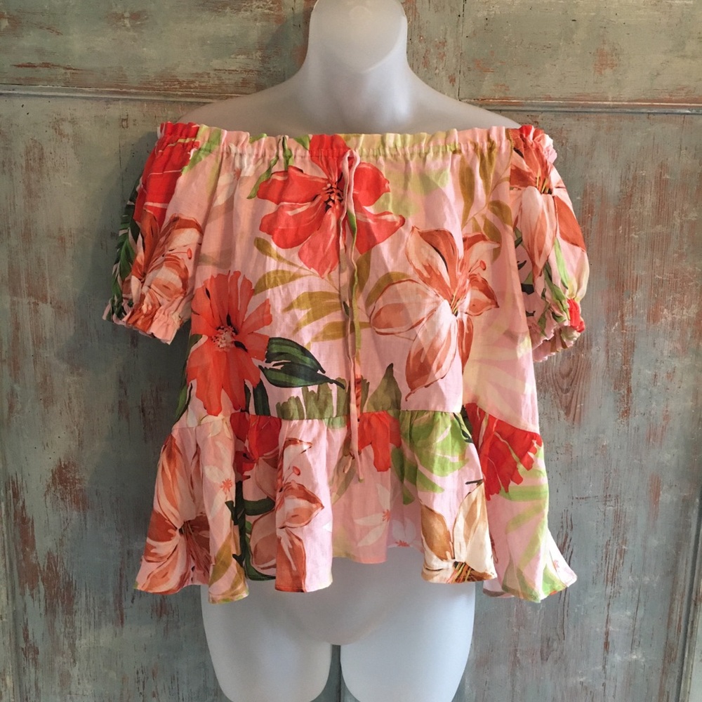 Zara Basic off the shoulder shirt - size xs
